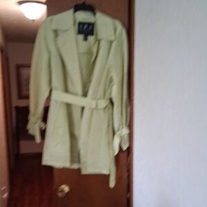 INC Mint Green Rain Coat
